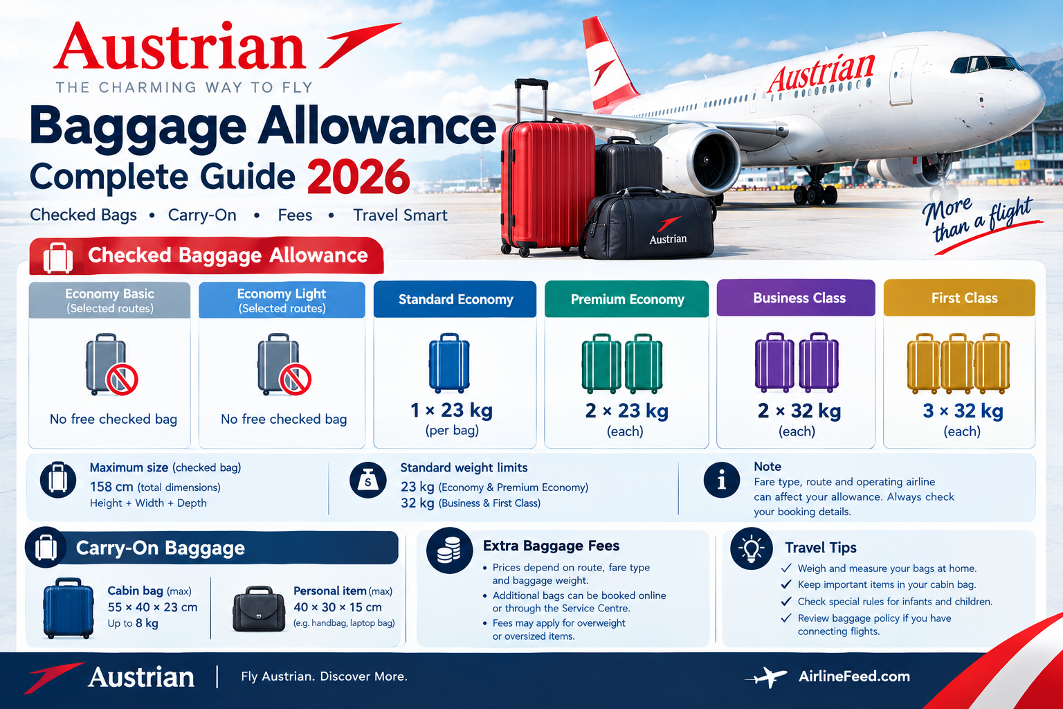 Austrian Airlines baggage allowance