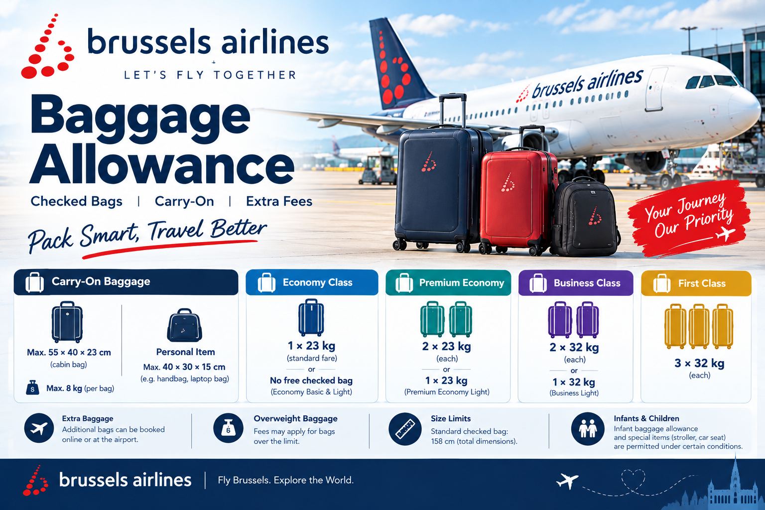 Brussels Airlines baggage allowance
