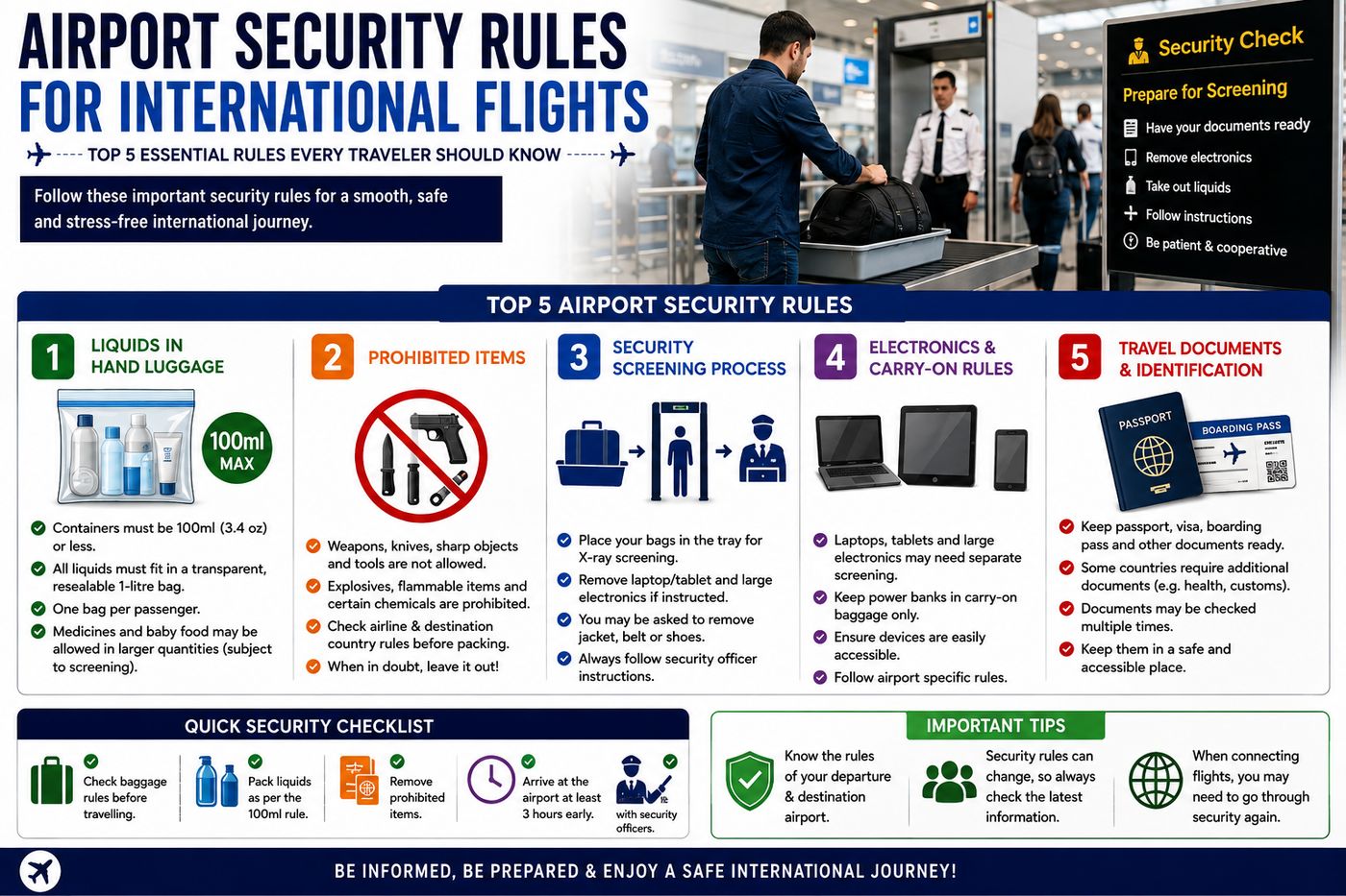 Airport Security Rules for International Flights