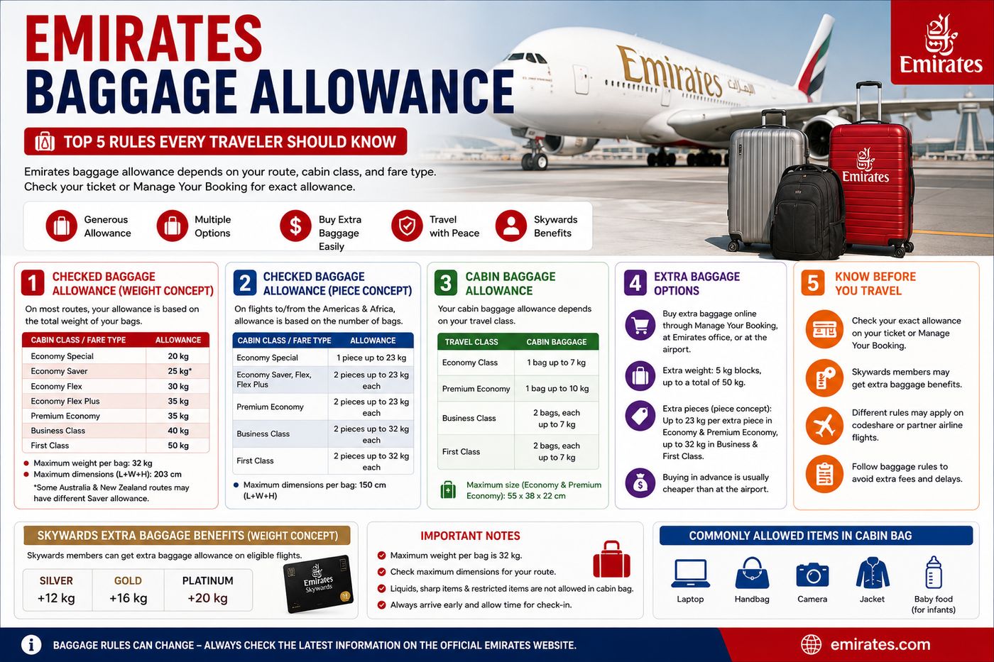Emirates Baggage Allowance