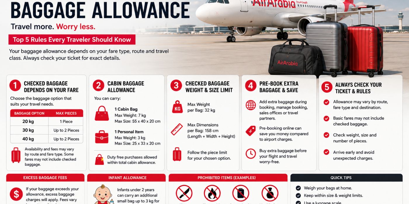 Air Arabia Baggage Allowance