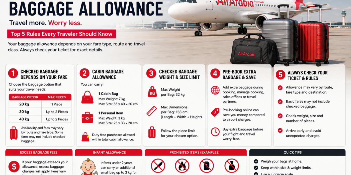 Air Arabia Baggage Allowance