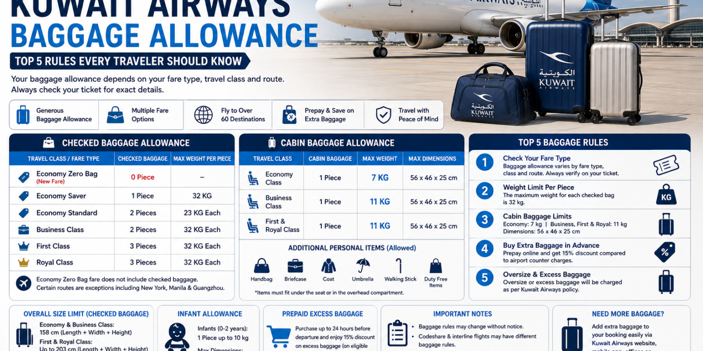 Kuwait Airways Baggage Allowance