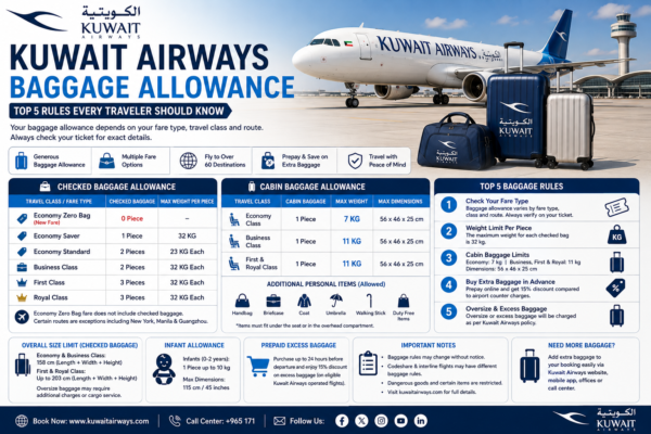 Kuwait Airways Baggage Allowance