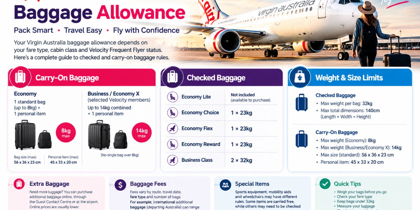 Virgin Australia baggage allowance