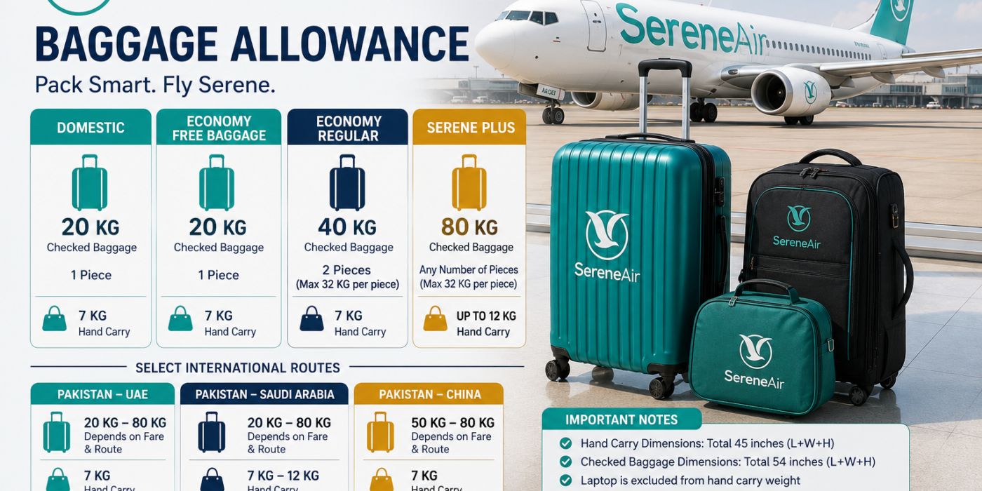 SereneAir Baggage Allowance