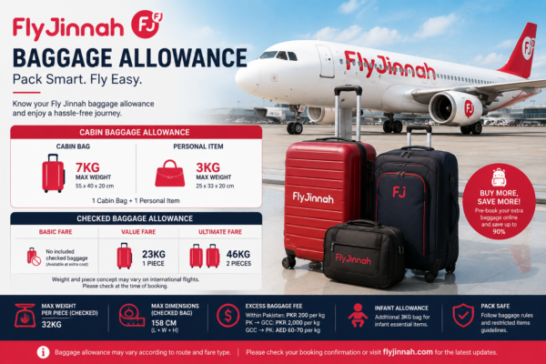 Fly Jinnah baggage allowance
