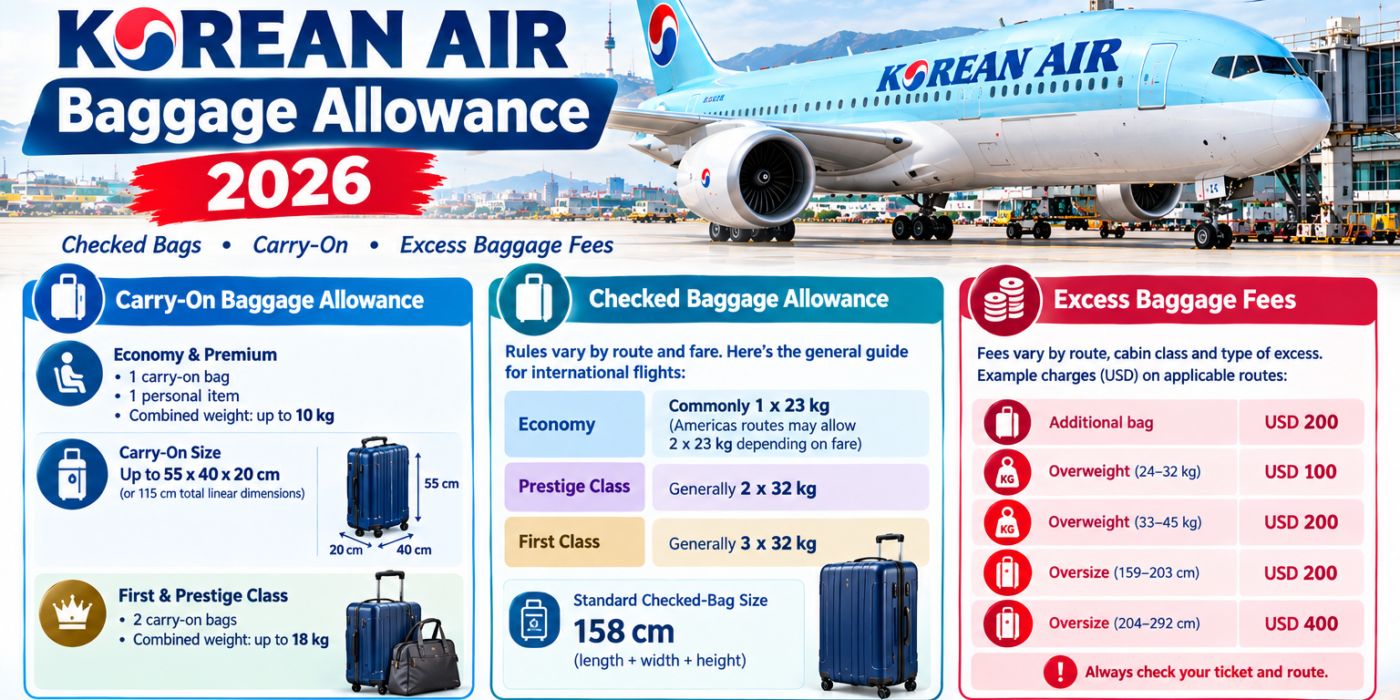 Korean Air baggage allowance