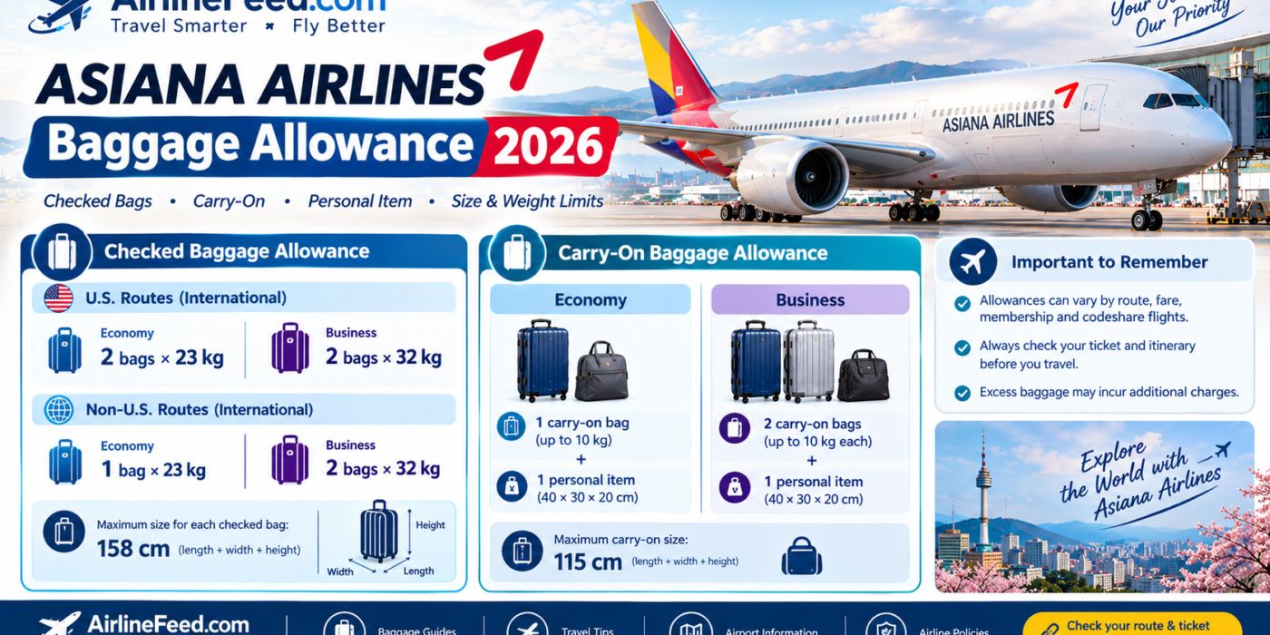Asiana Airlines baggage allowance