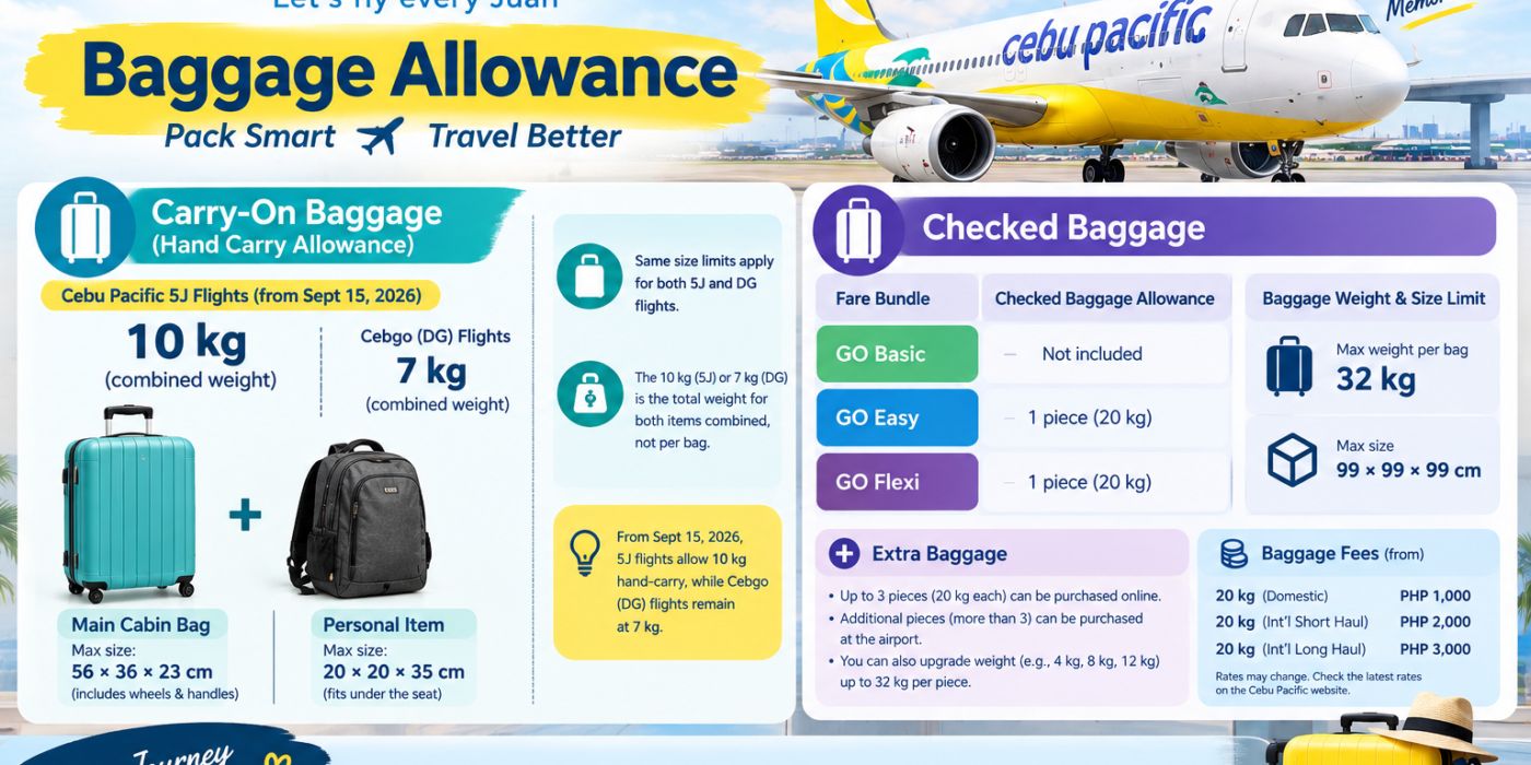 Cebu Pacific baggage allowance